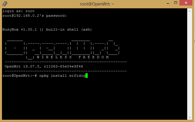 Openwrt install wifidog